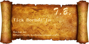 Tick Borbála névjegykártya